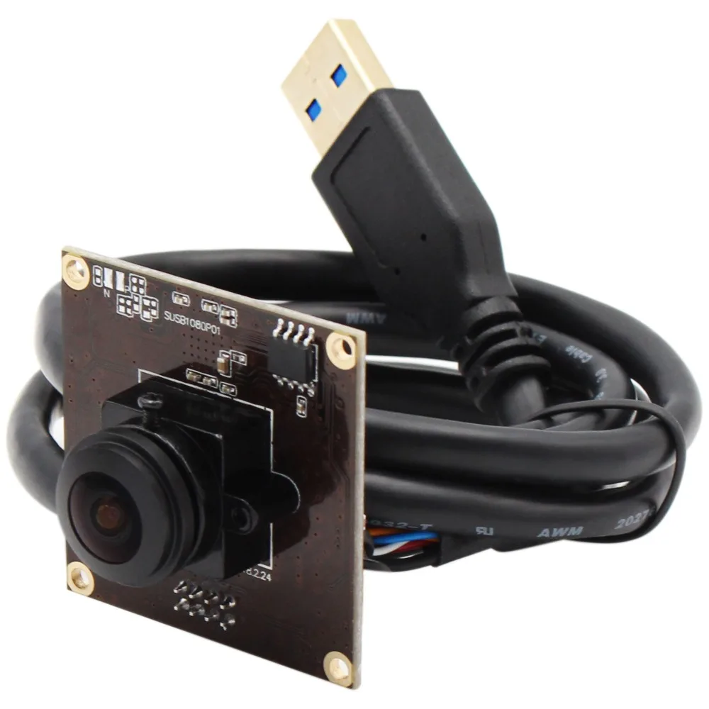 ELP 1080P 50fps USB3.0 камера рыбий глаз модуль камеры SONY IMX291 USB для Mac OS Linux Android Windows|Камеры