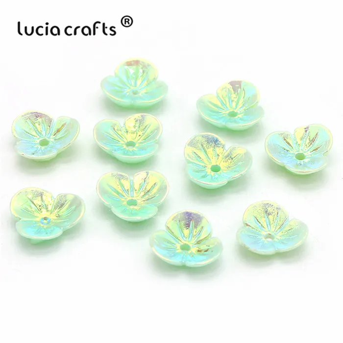 Lucia crafts 24 шт./лот 10 мм полимерный цветок с плоской задней частью материалы ручной работы для скрапбукинга художественное оформление ручной работы аксессуары D0914 - Цвет: light green