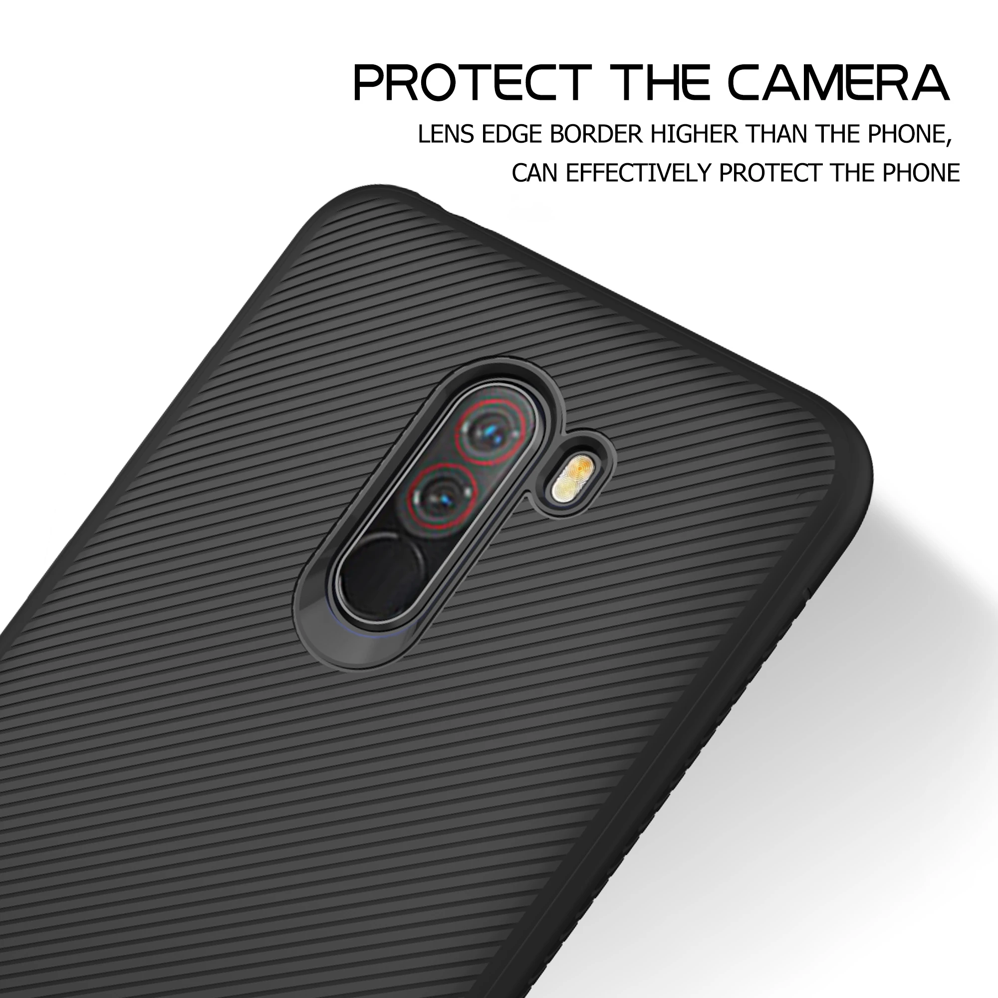 Dulcii чехол для Xiaomi Pocophone F1 Twill Текстура ТПУ крышка fundas coque |