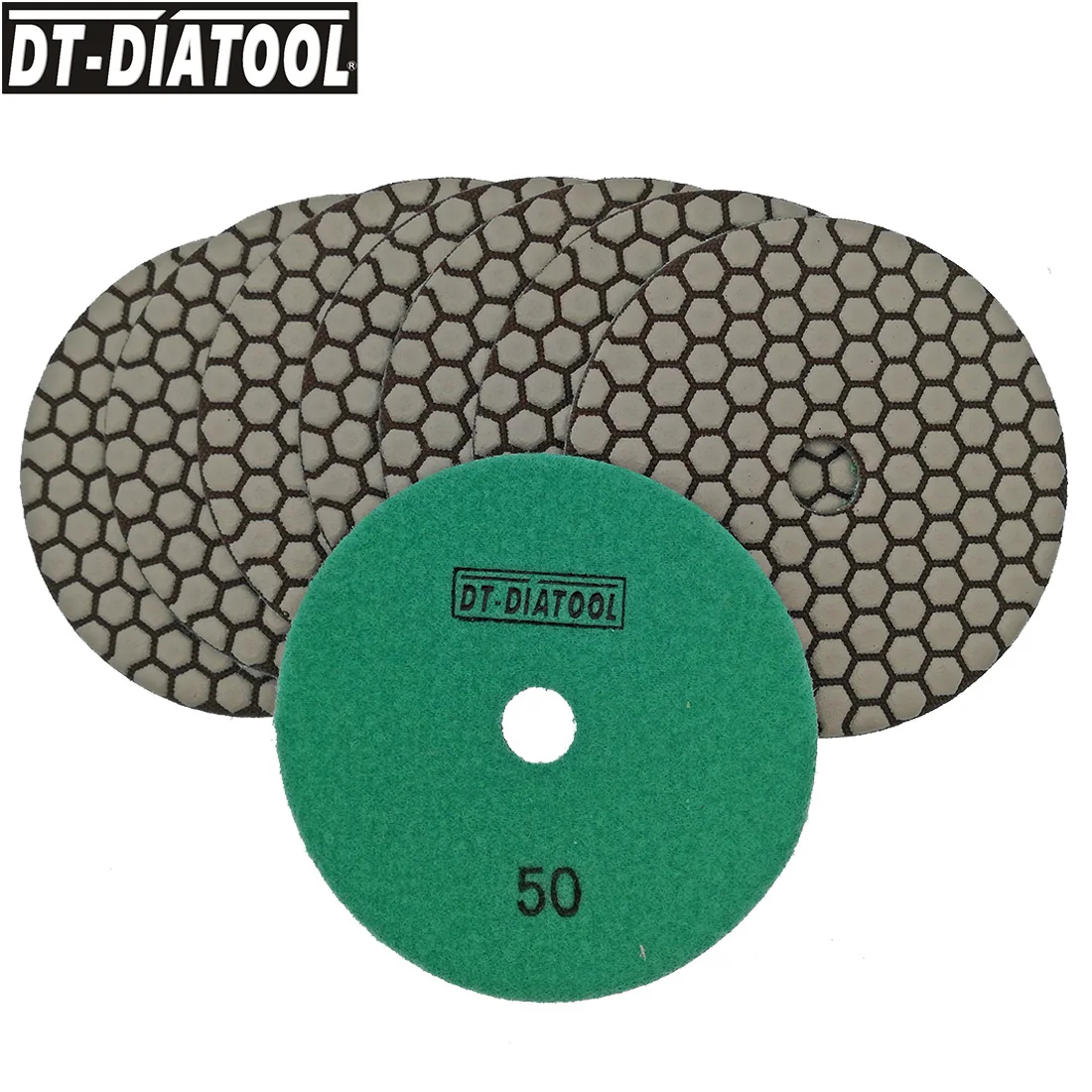 

DT-DIATOOL 8pcs diameter 5inch Resin Bond Diamond Flexible Sanding Disc Very Competitive Sander Disc 125MM B dry Polishing Pads