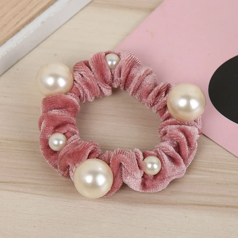 ALTOBEFUN фланелевые жемчужные женские резинки разноцветные бархатные аксессуары