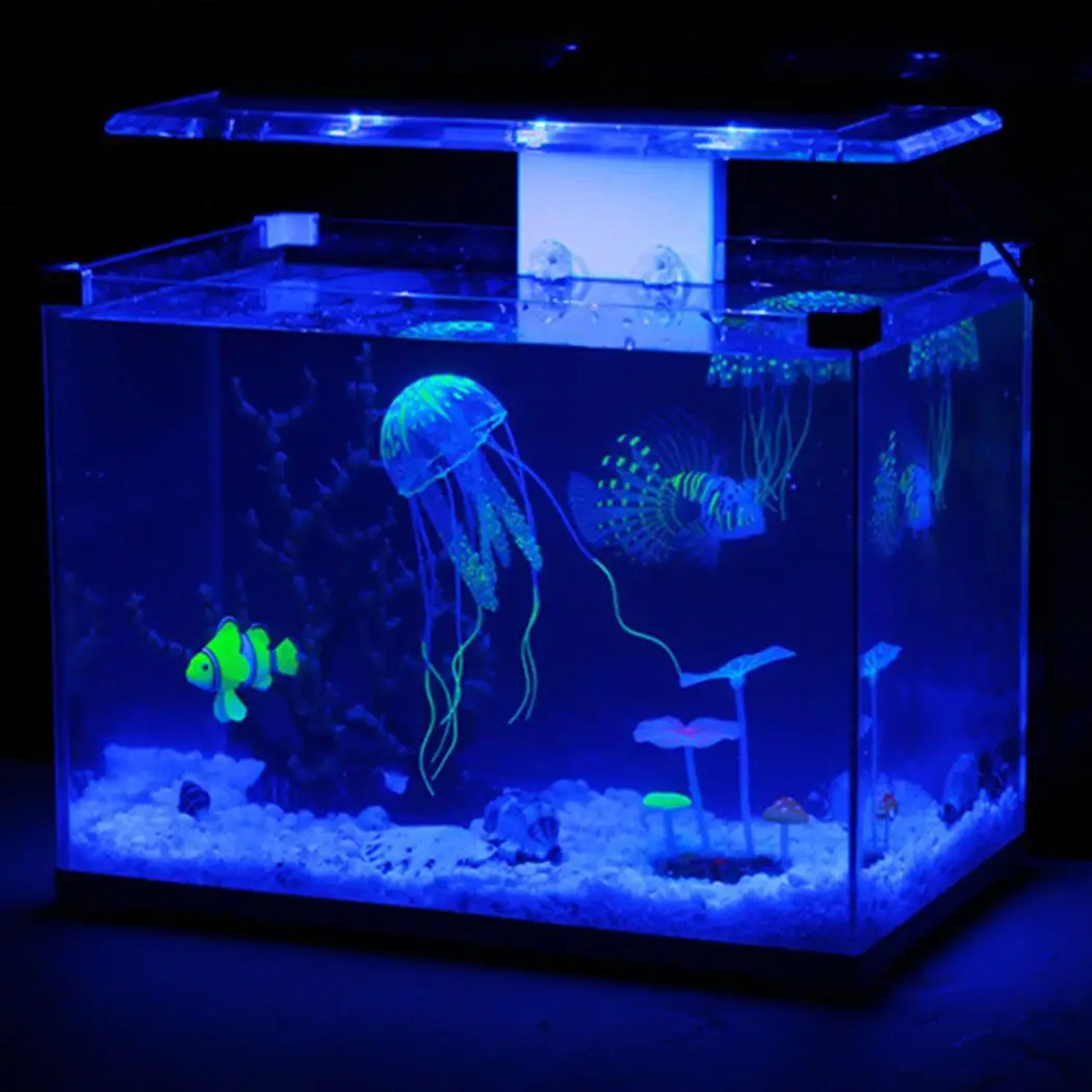 

Aquarium Ornaments Fish Tank Simulation Jellyfish Decoration Landscaping Ornament Fluorescent Ornament Pet Decor