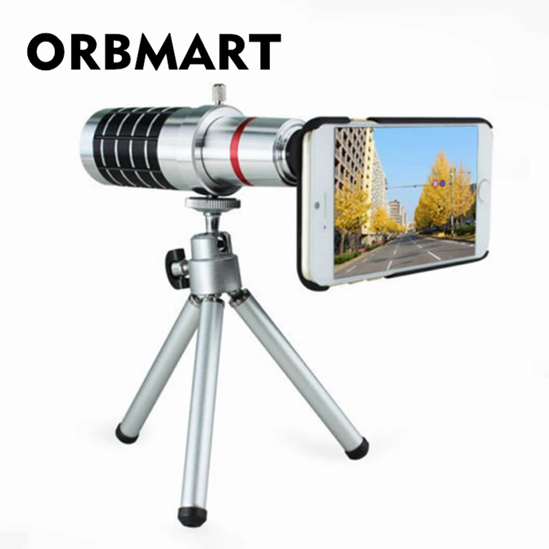 

ORBMART 16X Optical Zoom Lens Camera Telescope With Mini Tripod For iPhone 5 5s 6 6s 6 6s Plus Mobile Phone Lenses