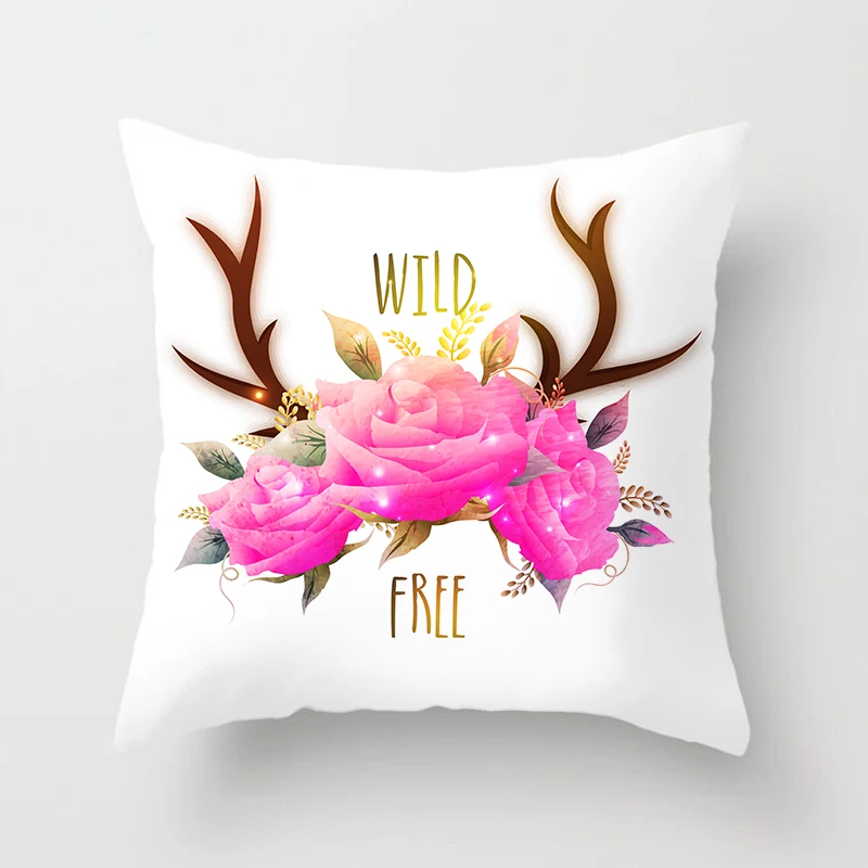 Милый гуашь олень декоративный домашний диван наволочка ДЕКОР Автомобильная
