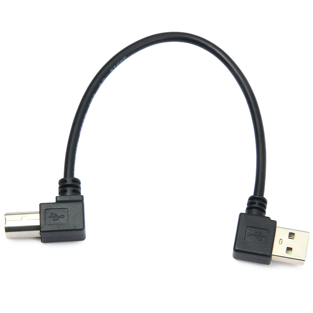 CY левый Угловой USB 2 0 A папа для левого угла B 90 градусов кабель принтера сканера 20