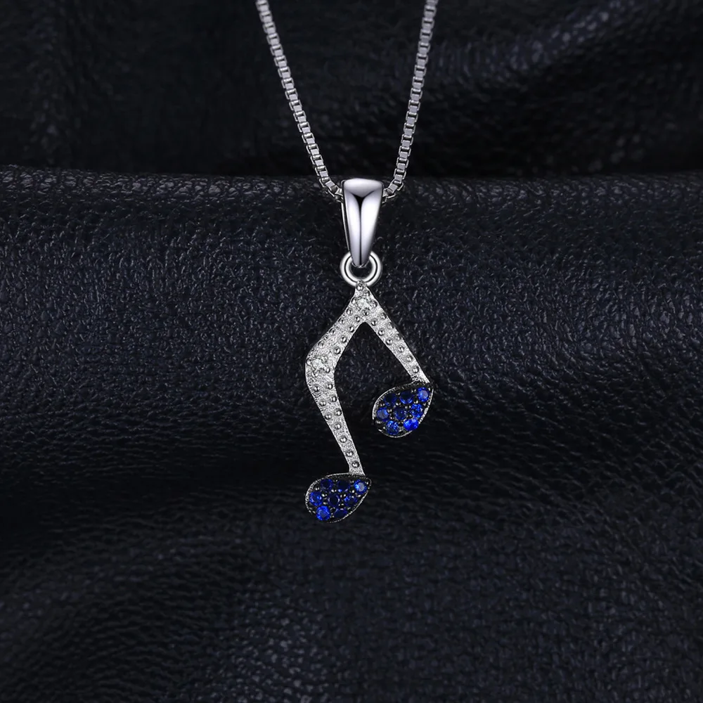 JewelryPalace создан синий шпинели Примечание Шарм кулон и цепочки ожерелья Модные 925