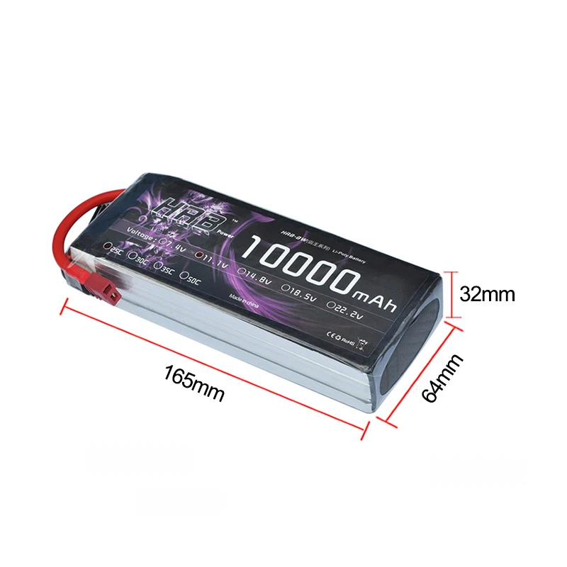 Hrb RC Lipo 3S батарея 10000mAh 11 1 V 25C MAX 50C Дрон AKKU для вертолет самолет автомобиль Лодка Lipoly