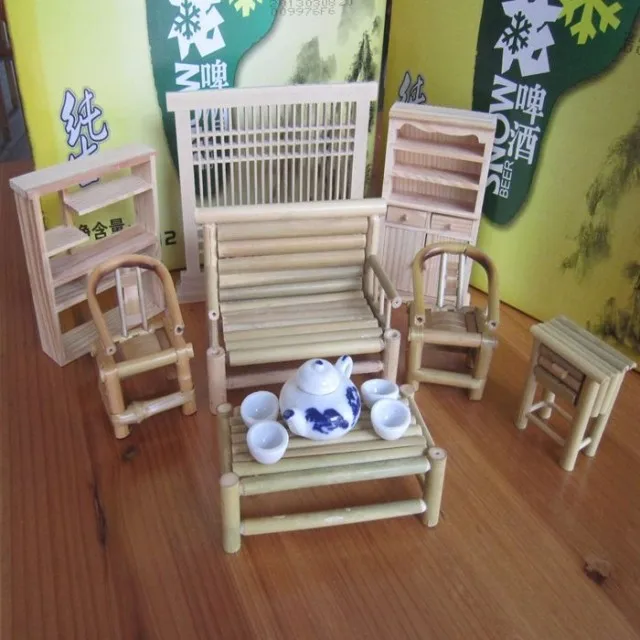 Набор из 13 предметов миниатюрная винтажная мебель для кукольного домика стул