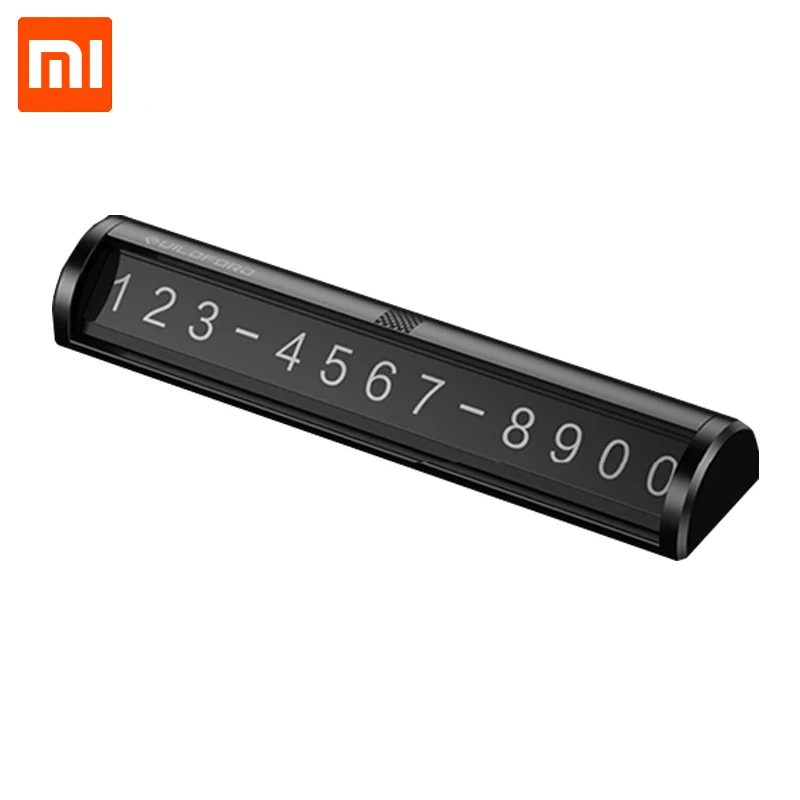 Xiaomi GUILDFORD стоп знак автомобильная парковочная карта стоп знак для автомобиля движение номер телефона карта креативный стерео обратный Невидимый - Цвет: Черный