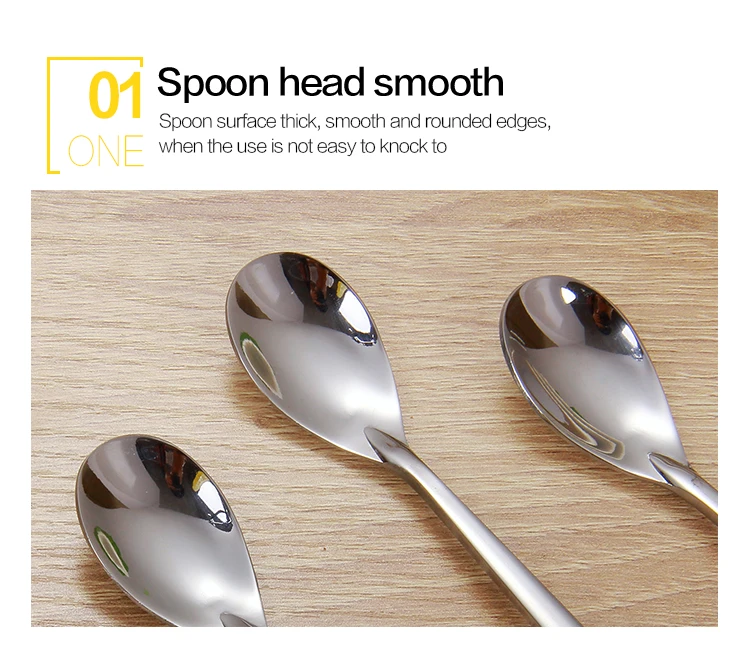 ОРЗ 4 шт./компл. Нержавеющая сталь длинной ручкой SpoonSet Чай десерт Кофе помешивая мороженое столовые принадлежности Комплектная посуда набор