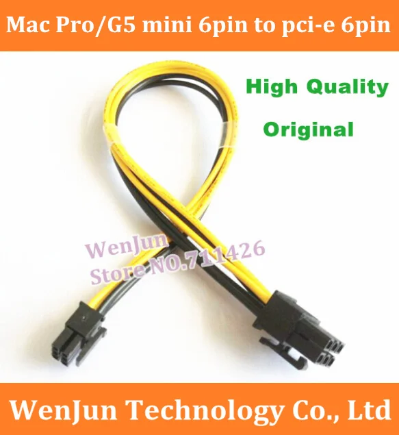 

DHL / EMS Free Shipping for Mac Pro/G5 mini 6pin ports to 6pin pci-e video card power cable for 8800GT quadro4000 FX4500 gtx285