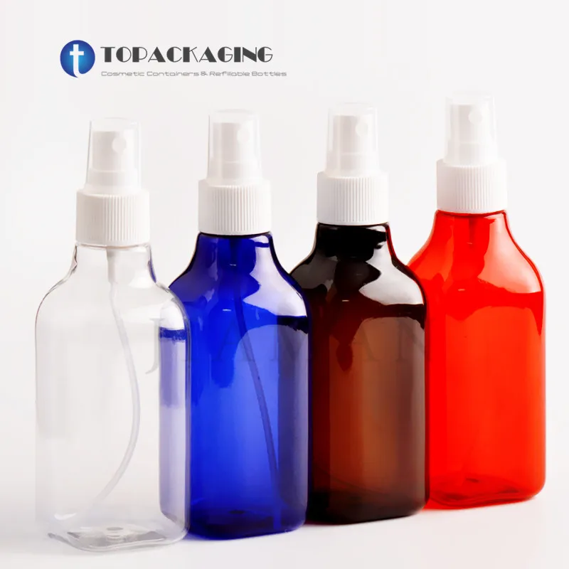 30PCS*200ML Spray Pump Bottle Empty Square Plastic Cosmetic Container Red Perfume Refillable Parfum Pack Blue Fine Mist Atomizer | Красота и