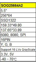 Настоящий oled-дисплей, 2,0" 256*64 25664 графический ЖК-модуль, экран LCM, SH1122, контроллер, поддержка SPI/iec IIC