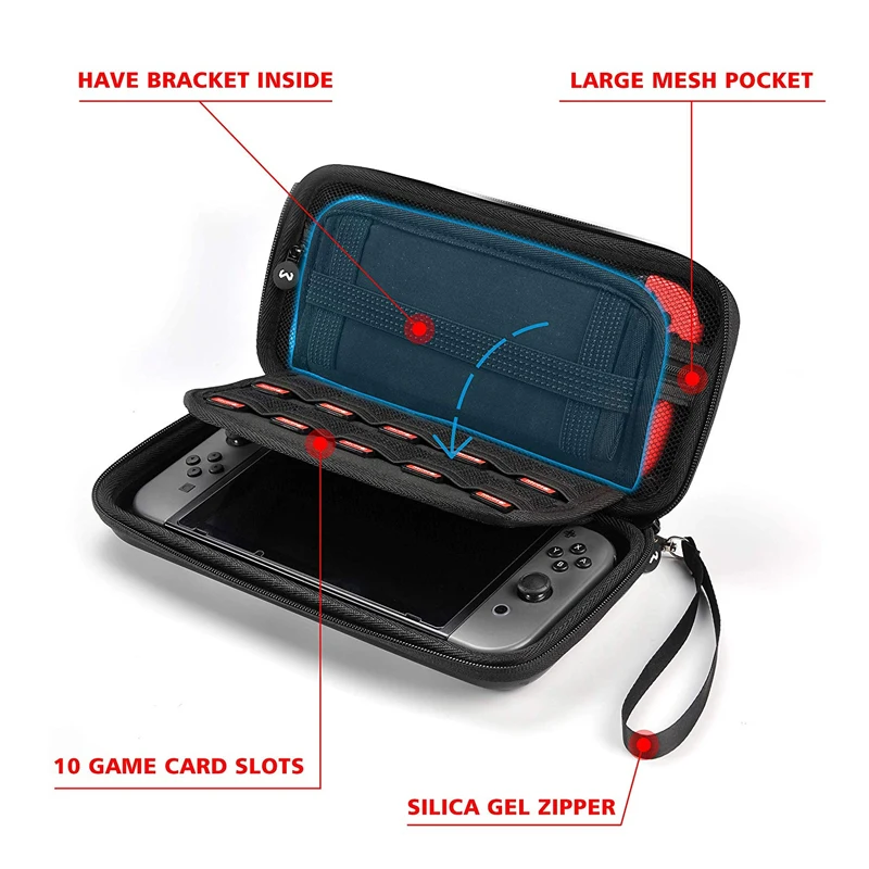 Чехол для игровой консоли Nintendo Switch NS водонепроницаемый из ПУ кожи|Сумки| |