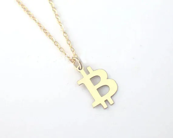 Индивидуальное ожерелье с биткоином Прямая поставка цепочка звеньями в формате