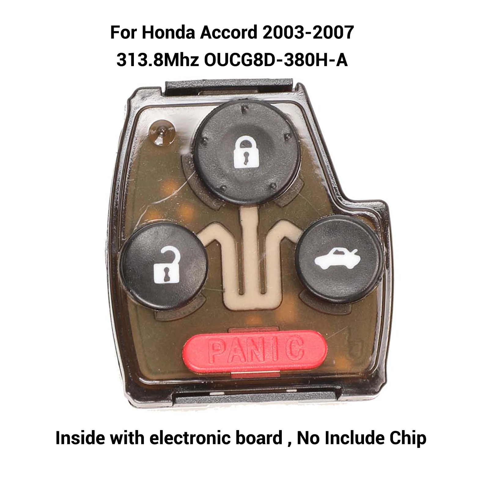 Button with board Jingyuqin Автомобильный Дистанционный ключ для Honda Odyssey 2005-2010 Accord 2003-2007 OUCG8D-380H-A 313,8 МГц 3/4 кнопки управления Fob ID46(7941 - Цвет: Button with board