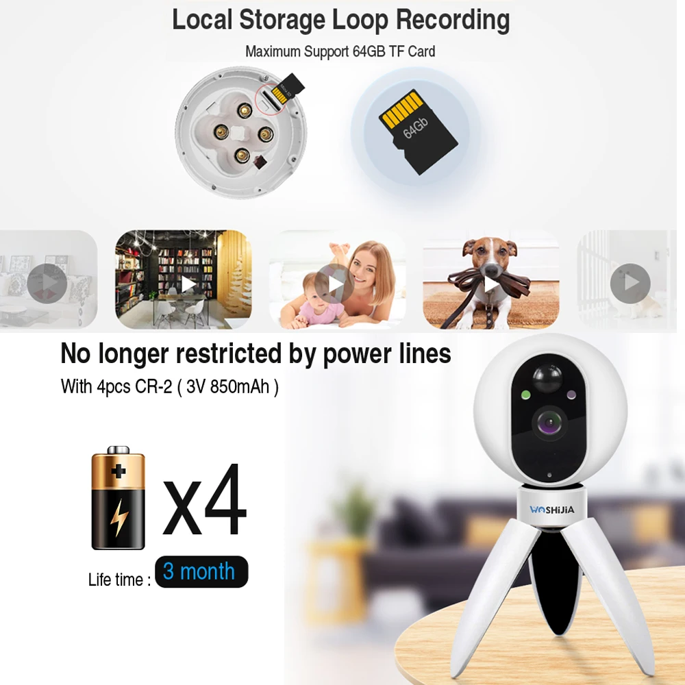 IMIEYE 1080 P Full HD CCTV mini IP Wi Fi Беспроводной безопасности без plug Батарея Камера Ночное