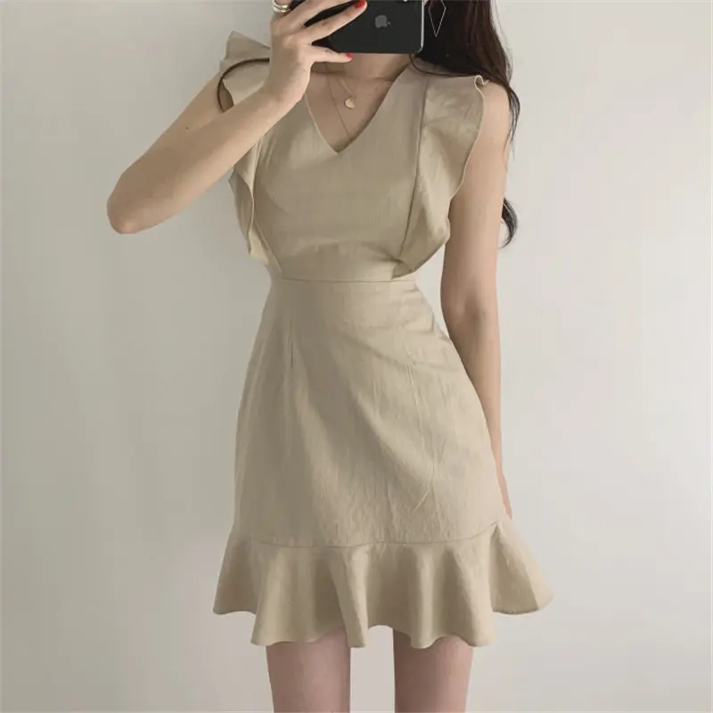 Женское винтажное мини платье Alien Kitty облегающее без рукавов с треугольным