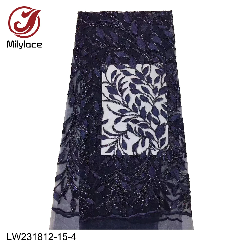 Milylace romantics French lace fabric 5 yards mesh with branch embroidery sequins for wedding party dresses LW231812-15 | Дом и сад