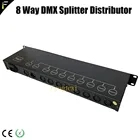 Профессиональный 8-канальный DMX сплиттер, 8-канальный оптически изолированный распределитель сигналов DMX бустерсплиттер для установки на сценический светильник