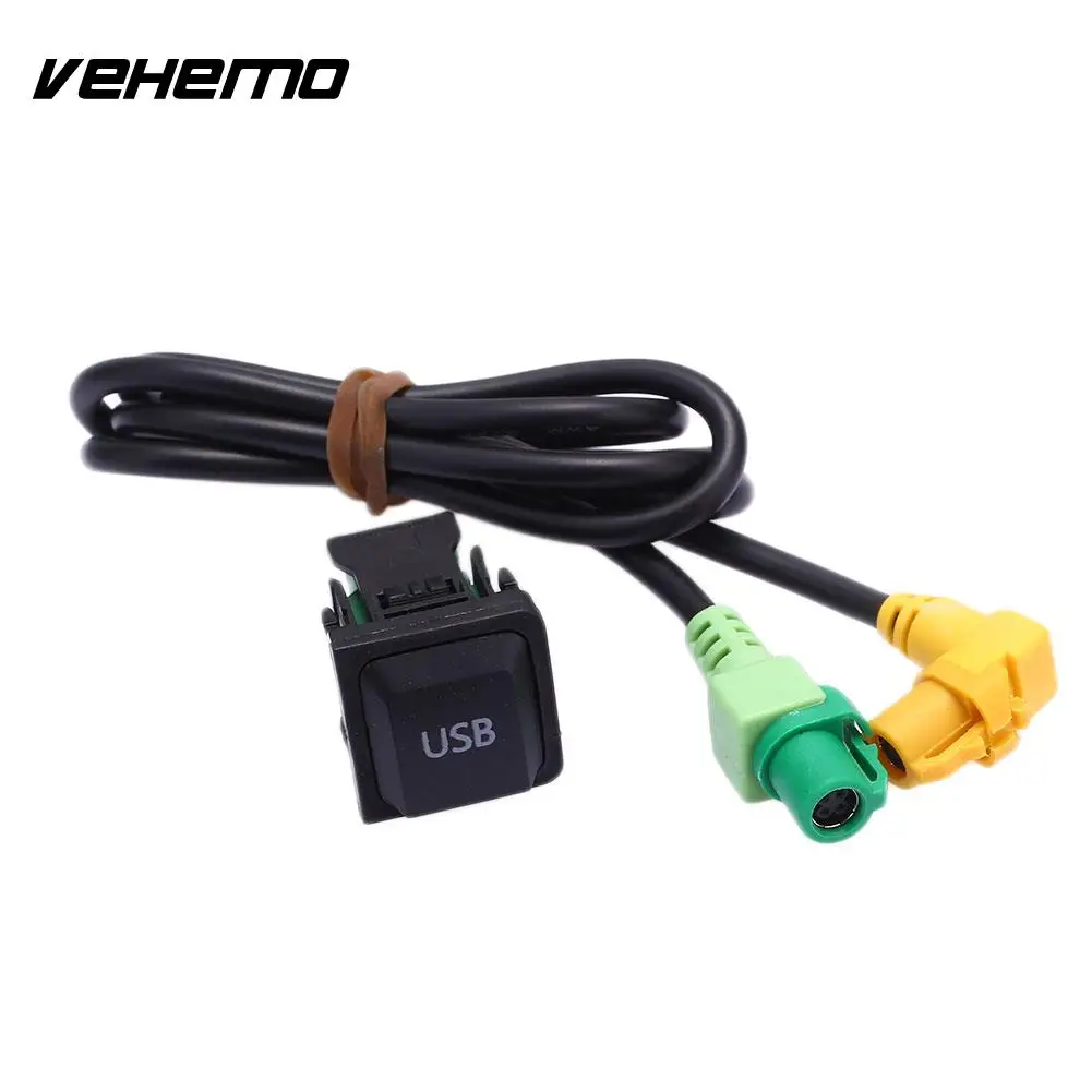 Vehemo черный USB кабель переключателя автомобильных переключатель AUX Универсальный