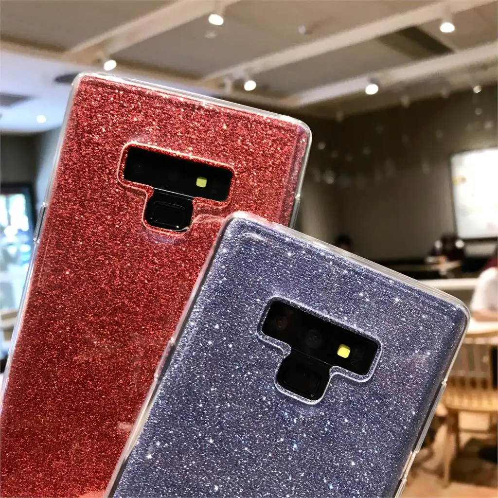 Блестящий силиконовый чехол 2 в 1 для Samsung Note 9 S9 J4 J6 A6 A8 2018 A3 A5 A7 J2 J3 J5 J7 Pro iphone XR XS MAX 6 6s
