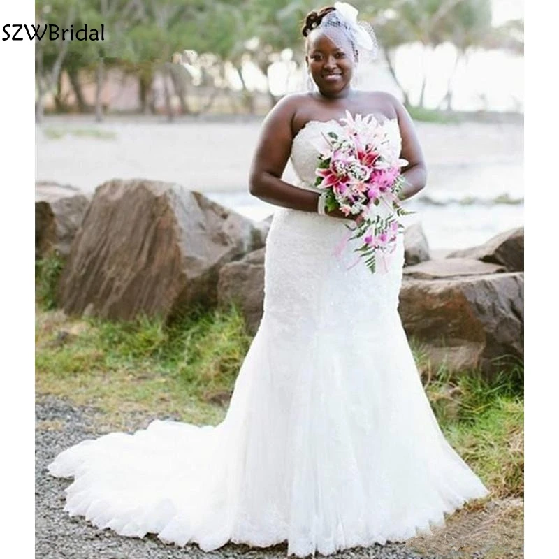 

New Arrival Mermaid wedding dresses 2021 Off the shoulder Lace wedding dress Plus size Vestido de novia Wedding gown