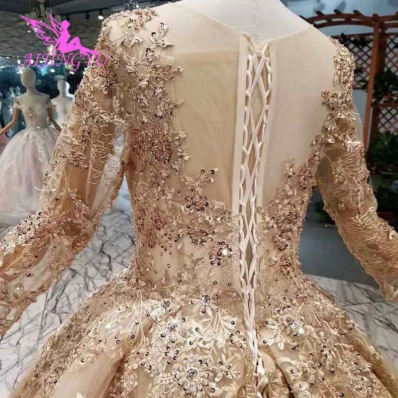 AIJINGYU Wedding Gown Designs Alibaba Gowns Hot Illusion Shiny Tule Best Sexy Top Vintage Bridal Dresses | Свадьбы и торжества