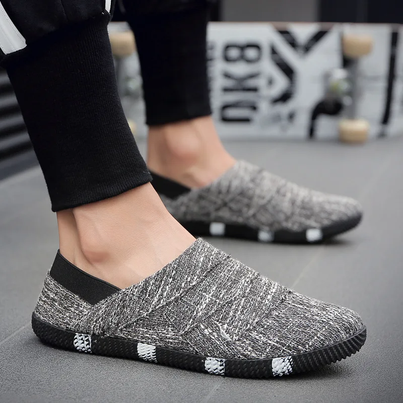 Fashion New Soft Bottom Breathable Peas Shoes Lok Fu Men's Zapatos De Hombre Comfortable Casual Linen | Обувь