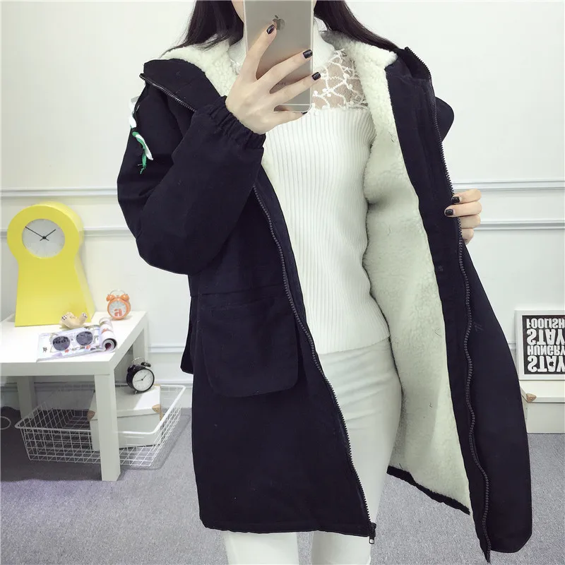 Leiouna 2019 новая весенняя Зимняя Куртка Harajuku женские теплые пальто из овечьей шерсти