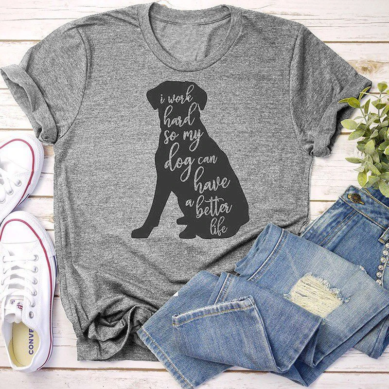 Я Усердно Работаю так что моя собака может иметь лучшую жизнь Собака Мама рубашка