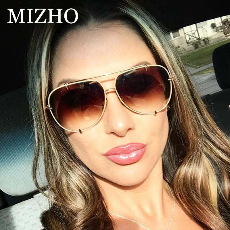 Солнцезащитные очки MIZHO с заклепками солнцезащитные в металлической оправе