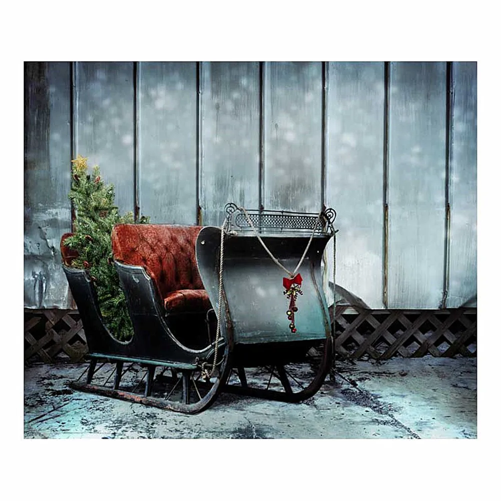 

Photography Backdrop 5 X 7 Christmas White Snow Flowers Baby Xmas Tree Festival Background Wood Floor For Photo Studio