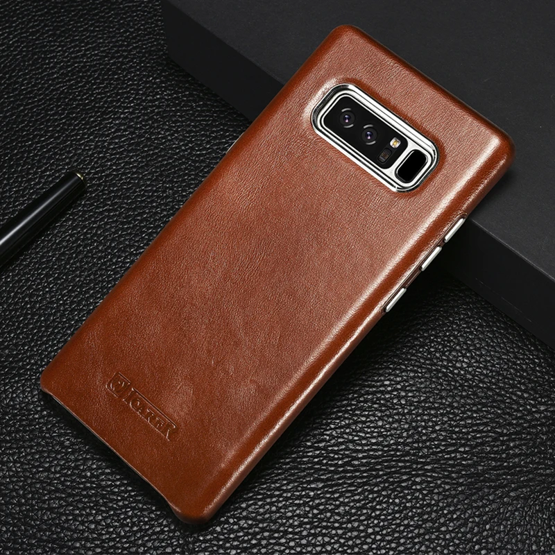 Роскошный ультра тонкий чехол из натуральной кожи для samsung Galaxy Note 8, винтажный жесткий 360, полная защита, задняя крышка для телефона, чехол для телефона s
