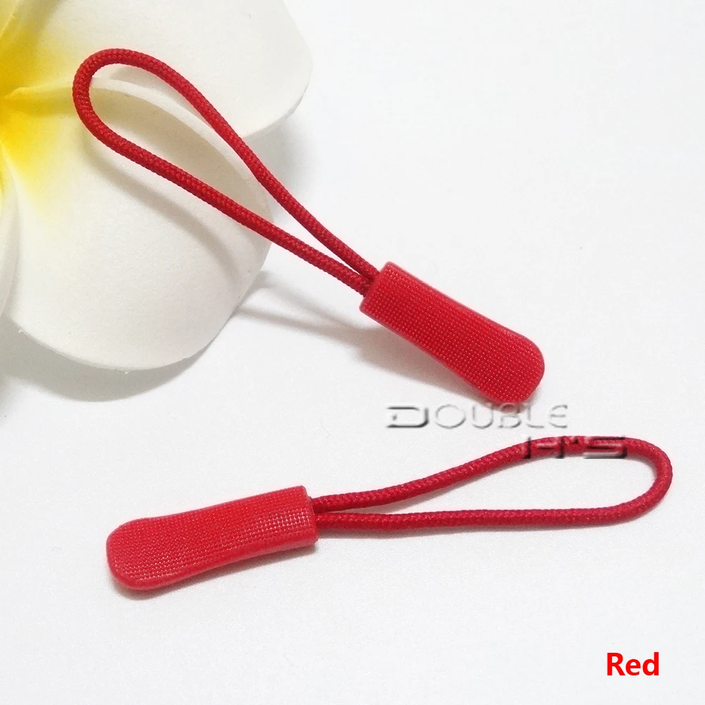 20 шт./лот застежка молния шнур веревочные концы замок черный для рюкзака/одежды