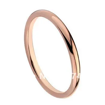 

YGK JEWELRY 2mm Rose Gold Color Dome Men's Tungsten Carbide Wedding Ring US size 4-12
