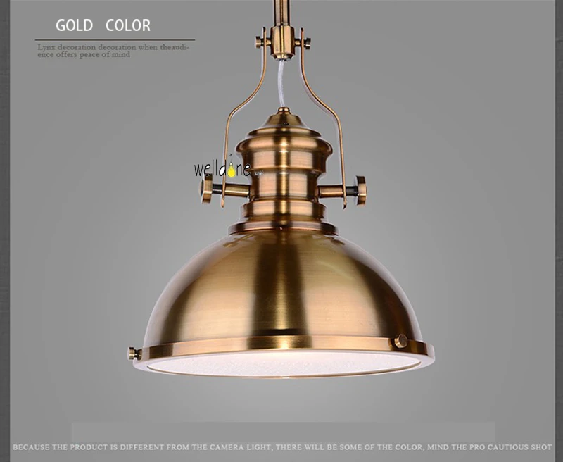 Железный подвесной светильник в винтажном стиле 110 В 220 медная лампа - купить по