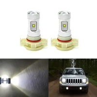 2x projector white led front fog light replacement bulbs for jeep patriot 07 17 car styling super bright car led light source