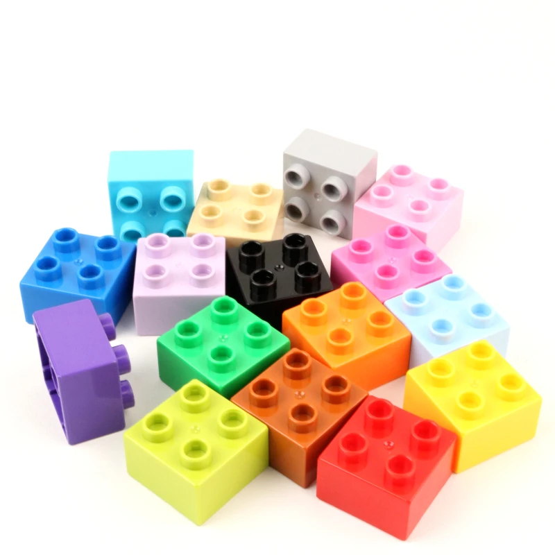 Diy 6 шт./лот 2X2dots толстые кирпичи крупные частицы строительные блоки аксессуары