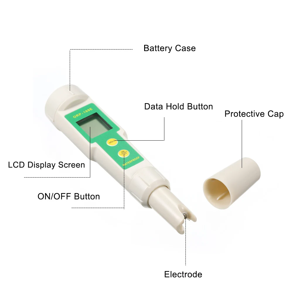 Pen Type ORP/REDOX Tester with Digital LCD Display Redox Meter Professional ORP Water Quality Detector Oxidation Reduction | Инструменты