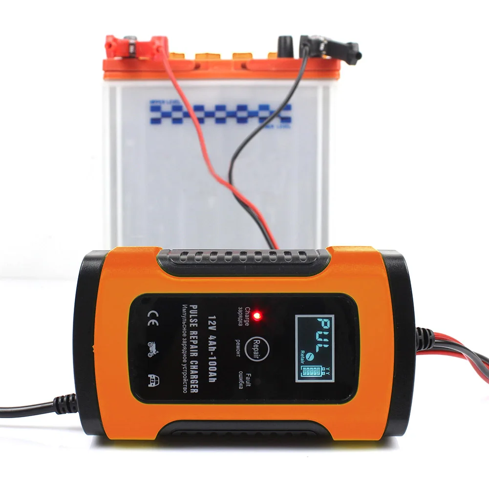 12V 5A Smart Battery Charger Portable Repair Tool Maintainer With LCD Display for Car Motorcycle |