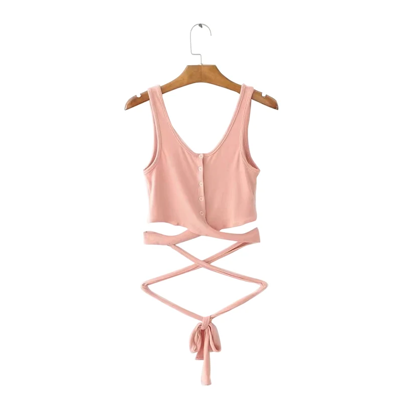 Sexy Women Long Strap Button Vest Crop Tops Tank T-Shirt cropped feminino Summer | Женская одежда