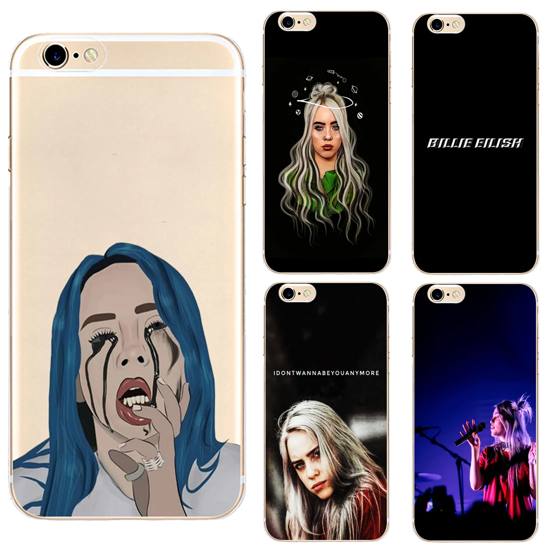Billie Eilish радуга Жесткий прозрачный чехол для телефона samsung s8 s9plus S6 S7Edge S5 iPhone 7 6s 8