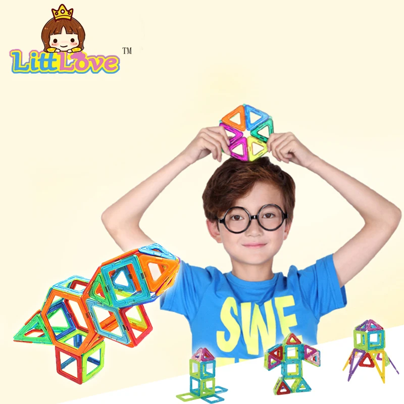 Развивающие магнитные игрушки квадратные треугольные шестиугольные 3D