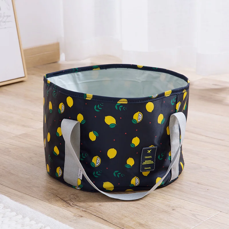 Portable outdoor camping fishing folding basin travel sports ultra-light storage bag 10L washbasin Holding Hot Wate Mini Bucket | Дом и сад