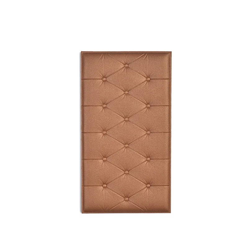 Brown 10 шт. 3D пенопластовая настенная наклейка DIY мягкая сумка плитки настенные панели домашний декор кожа самоклеющиеся обои KTV фон для детской комнаты - Цвет: Brown