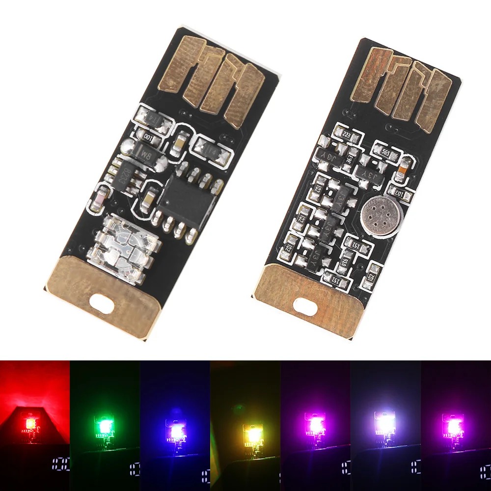 Автомобильная USB Светодиодная музыкальная лампа с регулируемой яркостью Atmospher