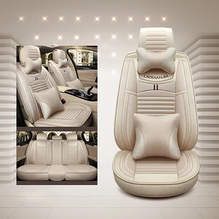 Beige Luxury Новые льняные универсальные автомобильные чехлы на сиденья машины для honda accord 2003-2007 honda civic crv jazz fit city Автокресло Протектор - Название цвета: Beige Luxury