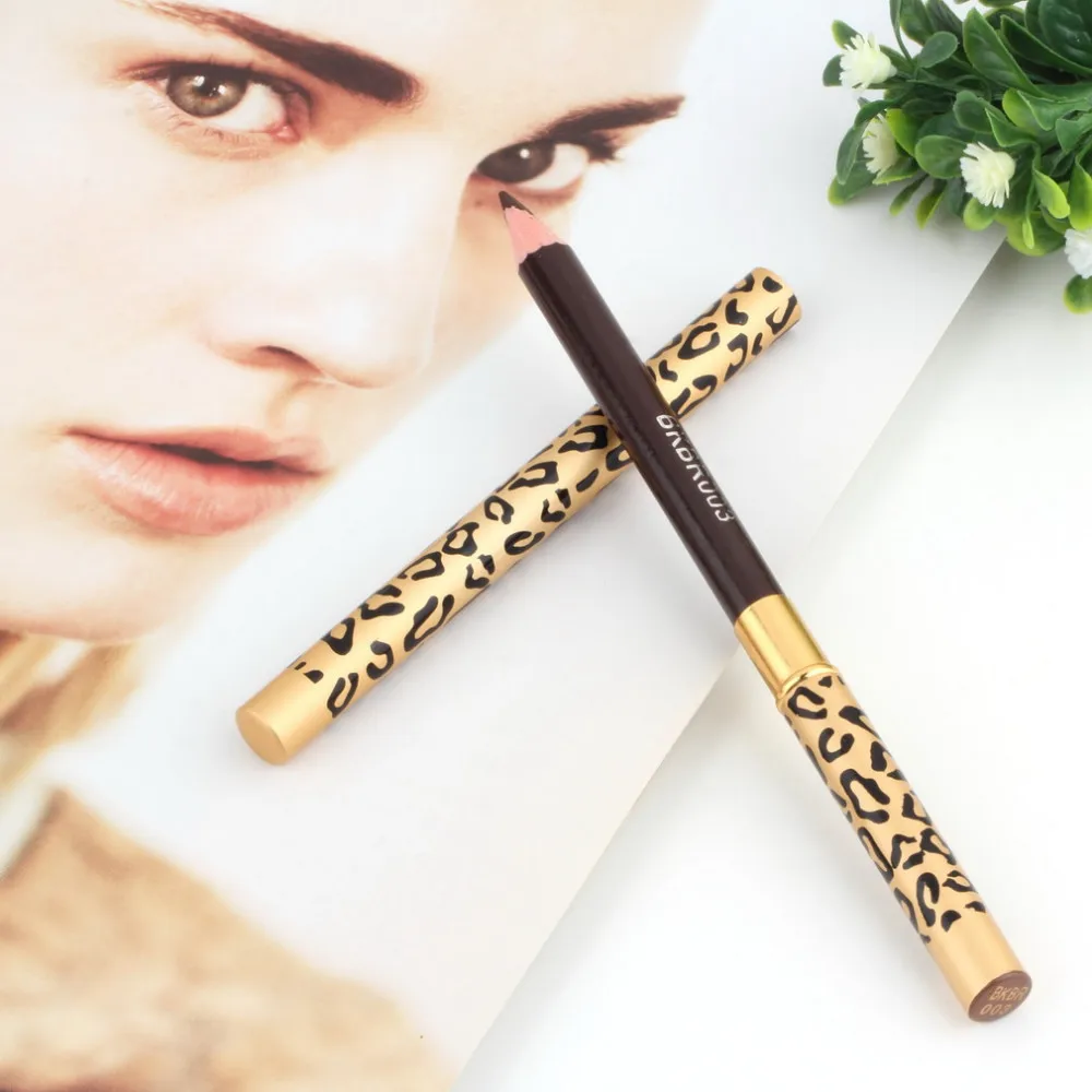 Make Up Leopard долговечная коричневая леопардовая подводка для глаз для бровей с кистью горячая Распродажа 152