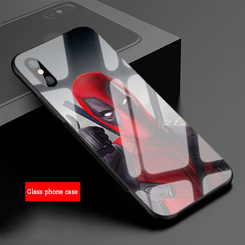 Marvel deed pool Дэдпул чехол из закаленного стекла для телефона для iPhone 6 6plus 7 plus 8 8plus 5 5S 5C SE для iPhone X XS XR XS Max - Цвет: B19032404-05.jpg